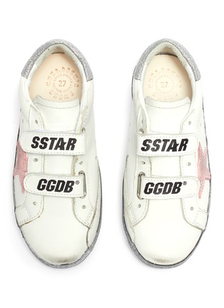 Figure View - Click To Enlarge - GOLDEN GOOSE - 'Old School' glitter outsole leather toddler sneakers