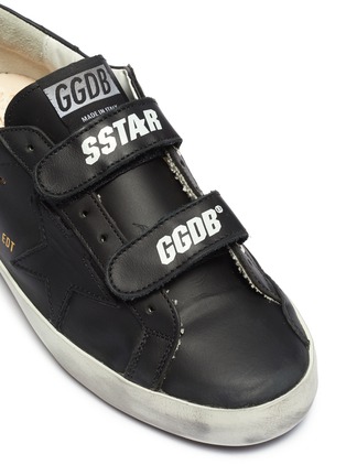 Detail View - Click To Enlarge - GOLDEN GOOSE - 'Old School' leather kids sneakers