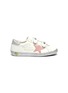 Main View - Click To Enlarge - GOLDEN GOOSE - 'Old School' glitter outsole leather kids sneakers