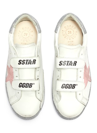 Figure View - Click To Enlarge - GOLDEN GOOSE - 'Old School' glitter outsole leather kids sneakers