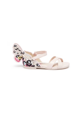 Main View - Click To Enlarge - SOPHIA WEBSTER - 'Chiara Infant' embroidered butterfly appliqué toddler sandals