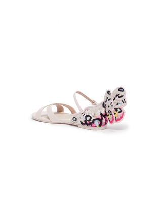 Detail View - Click To Enlarge - SOPHIA WEBSTER - 'Chiara Junior' embroidered butterfly appliqué kids sandals