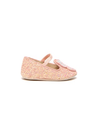 Main View - Click To Enlarge - SOPHIA WEBSTER - 'Butterfly Baby' appliqué glitter infant Mary Jane flats