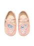 Figure View - Click To Enlarge - SOPHIA WEBSTER - 'Butterfly Baby' appliqué glitter infant Mary Jane flats