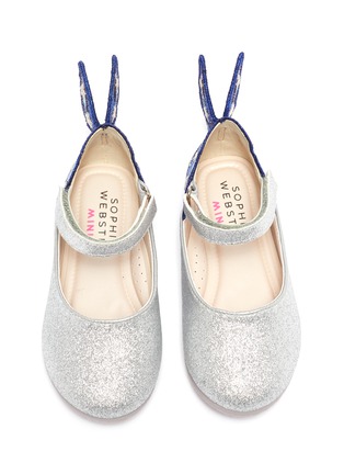 Figure View - Click To Enlarge - SOPHIA WEBSTER - 'Chiara Infant' butterfly appliqué glitter toddler Mary Jane flats