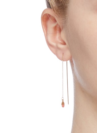 Figure View - Click To Enlarge - ISABEL MARANT - 'New Leaves' mismatched thread through earrings