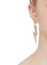 Front View - Click To Enlarge - ISABEL MARANT - 'Ziggy' mismatched lightning bolt drop earrings