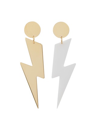 Main View - Click To Enlarge - ISABEL MARANT - 'Ziggy' mismatched lightning bolt drop earrings