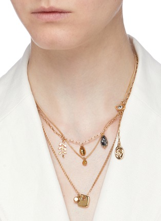 Figure View - Click To Enlarge - ISABEL MARANT - 'Vedette' charm tiered necklace