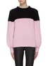 Main View - Click To Enlarge - ALEXANDER MCQUEEN - Colourblock rib knit panel cashmere sweater