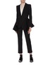 Figure View - Click To Enlarge - ALEXANDER MCQUEEN - Twill cigarette suiting pants