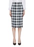 Main View - Click To Enlarge - ALEXANDER MCQUEEN - Check plaid tweed skirt