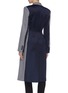 Back View - Click To Enlarge - ALEXANDER MCQUEEN - Darted silk back virgin wool houndstooth check coat