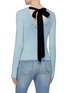 Back View - Click To Enlarge - ALEXANDER MCQUEEN - Tie ribbon back wool sweater