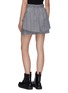 Back View - Click To Enlarge - ALEXANDER MCQUEEN - Virgin wool houndstooth check plaid layered shorts
