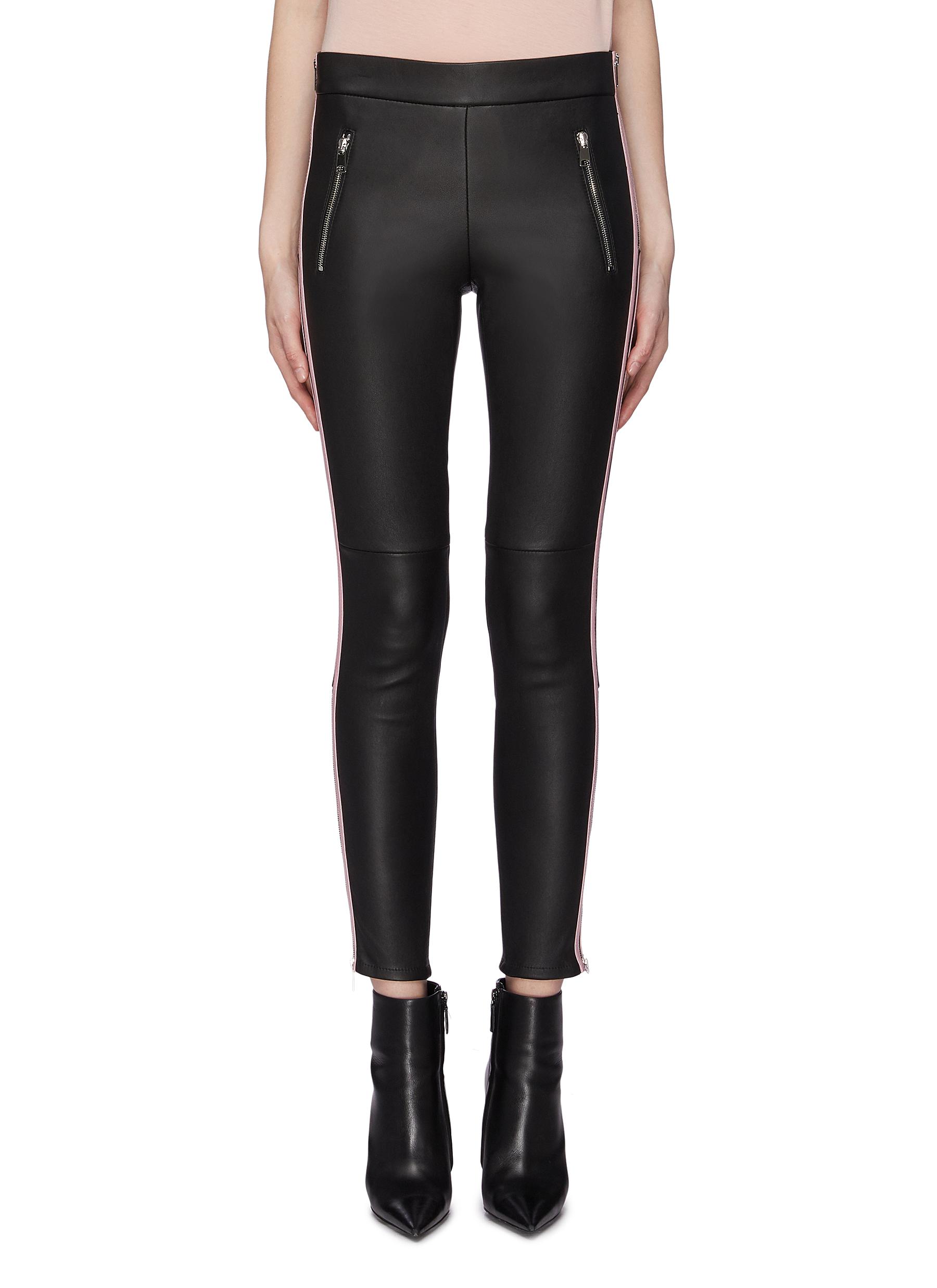 Stripe outseam leather pants by Alexander Mcqueen Coshio Online Shop