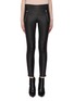 Main View - Click To Enlarge - ALEXANDER MCQUEEN - Stripe outseam leather pants