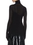 Back View - Click To Enlarge - ZAID AFFAS - Sheer turtleneck knit top