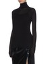 Front View - Click To Enlarge - ZAID AFFAS - Sheer turtleneck knit top
