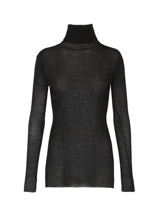 Main View - Click To Enlarge - ZAID AFFAS - Sheer turtleneck knit top