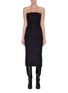 Main View - Click To Enlarge - ZAID AFFAS - Mohair strapless hourglass bodycon dress