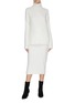 Figure View - Click To Enlarge - ZAID AFFAS - Mohair pencil skirt