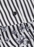 Detail View - Click To Enlarge - NEIL BARRETT - Tie neck floral print stripe shirt dress