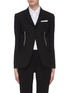 Main View - Click To Enlarge - NEIL BARRETT - Contrast piping notched lapel blazer