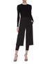 Figure View - Click To Enlarge - NEIL BARRETT - Layered culottes panel slim fit pants