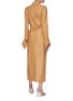 Back View - Click To Enlarge - ROKH - Ruched cutout waist leather dress