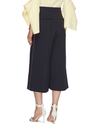 Back View - Click To Enlarge - ROKSANDA - 'Hasani' piped outseam cady culottes