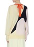 Back View - Click To Enlarge - ROKSANDA - 'Makari' tie open back abstract colourblock Merino wool sweater