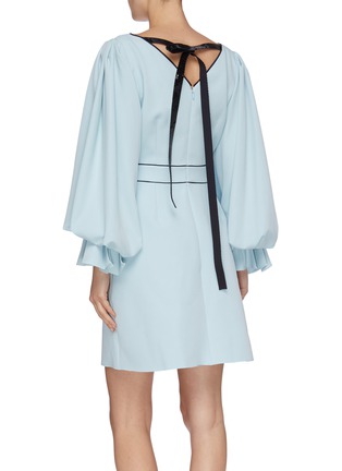 Back View - Click To Enlarge - ROKSANDA - 'Darie' tie back bishop sleeve crepe dress