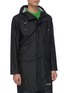 Detail View - Click To Enlarge - STUTTERHEIM - 'Ekeby' hooded raglan unisex raincoat