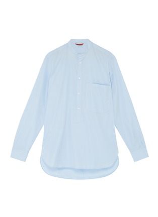 Main View - Click To Enlarge - BARENA - Mandarin collar half button placket shirt