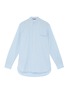 Main View - Click To Enlarge - BARENA - Mandarin collar half button placket shirt