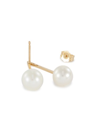 Detail View - Click To Enlarge - ROWELL CONCEPCION JEWELRY - 'Avium' freshwater pearl 14k yellow gold bar drop earrings