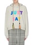 Main View - Click To Enlarge - MIRA MIKATI - 'Just Say' slogan patch hoodie