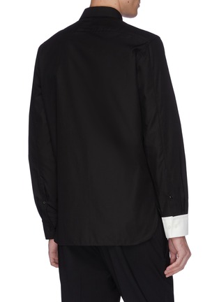 Back View - Click To Enlarge - NEIL BARRETT - Contrast cuff graphic print shirt