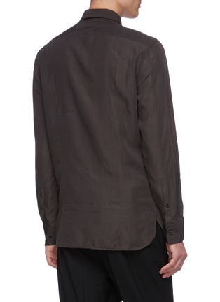 Back View - Click To Enlarge - NEIL BARRETT - Neon sign print shirt with tie