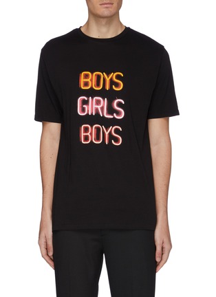 Main View - Click To Enlarge - NEIL BARRETT - 'Boys Girls Boys' slogan print T-shirt