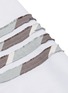  - THOM BROWNE  - Frayed camouflage print stripe sleeve Oxford shirt