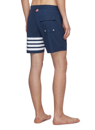 Back View - Click To Enlarge - THOM BROWNE  - Stripe swim shorts