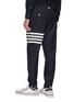 Back View - Click To Enlarge - THOM BROWNE  - Stripe track pants