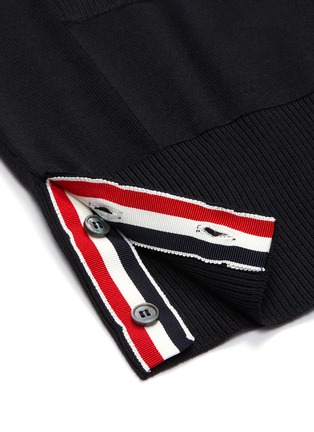 Detail View - Click To Enlarge - THOM BROWNE  - Stripe sleeve wool cardigan