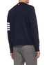 Back View - Click To Enlarge - THOM BROWNE  - Stripe sleeve jersey cardigan