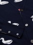  - THOM BROWNE  - Stripe sleeve duck intarsia cashmere-cotton cardigan