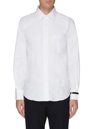 Main View - Click To Enlarge - THOM BROWNE  - Trompe l'œil watch Oxford shirt