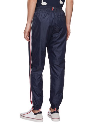 Back View - Click To Enlarge - THOM BROWNE  - Tricolour stripe outseam ripstop track pants