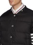 Detail View - Click To Enlarge - THOM BROWNE  - Detachable hood stripe sleeve down puffer jacket